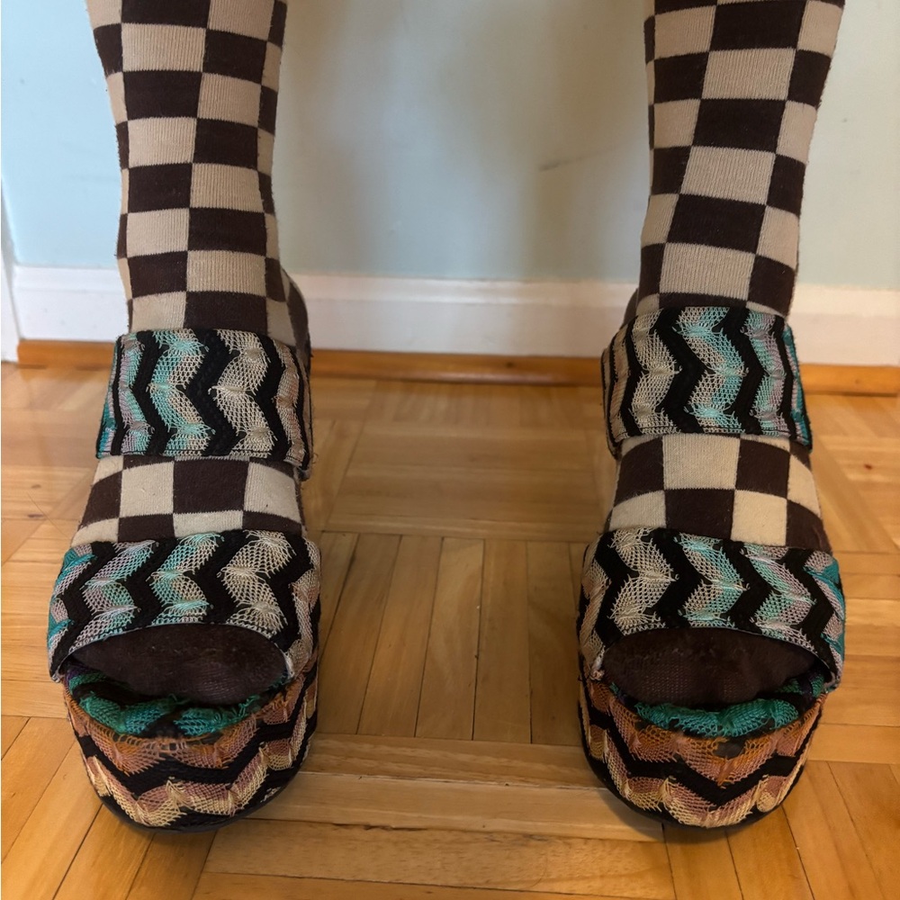 Missoni Colorful Platform Sandals